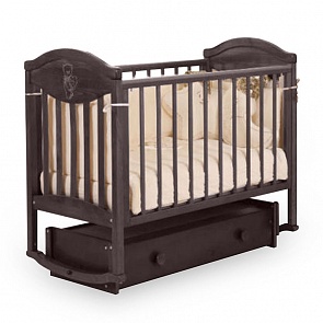 Детская кровать Лель АБ 23.4 Камелия с универсальным маятником, декор №007, махагон (Лель, LIEL_АБ 23.4_махагон)